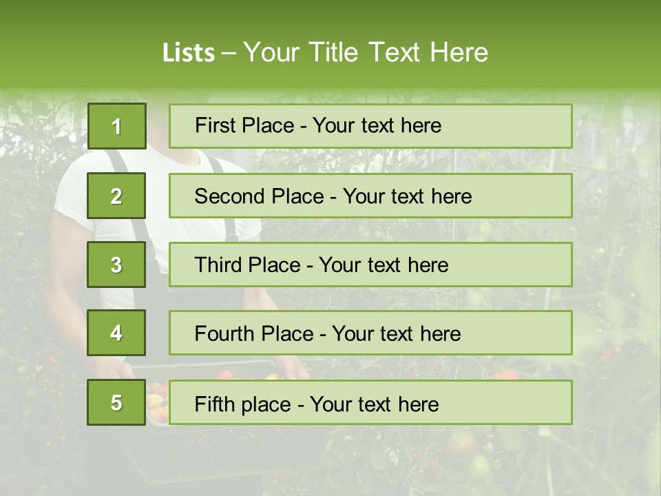 Man Sell Vegetable PowerPoint Template