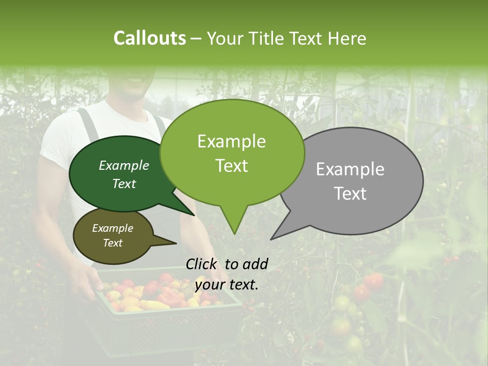 Man Sell Vegetable PowerPoint Template