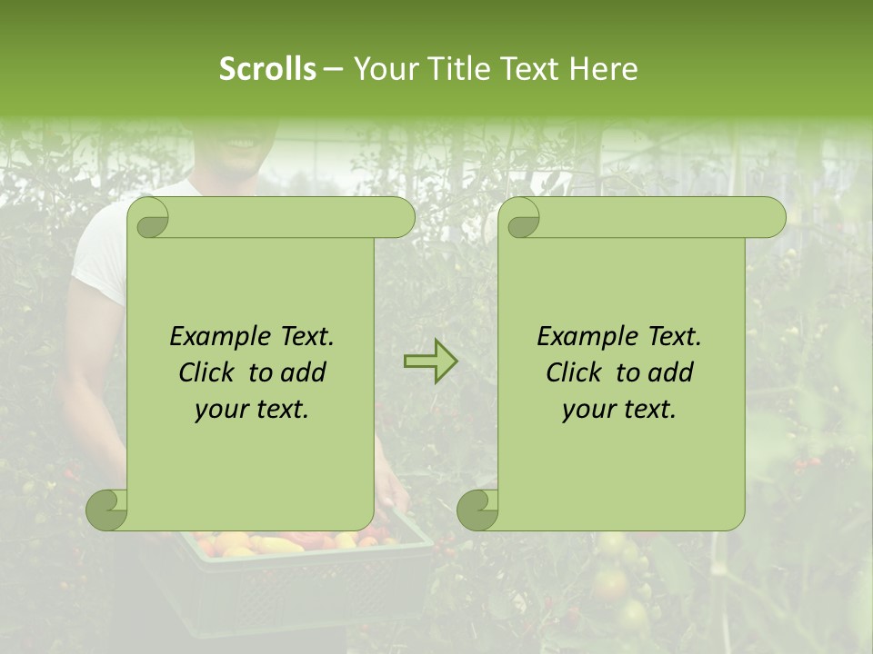 Man Sell Vegetable PowerPoint Template