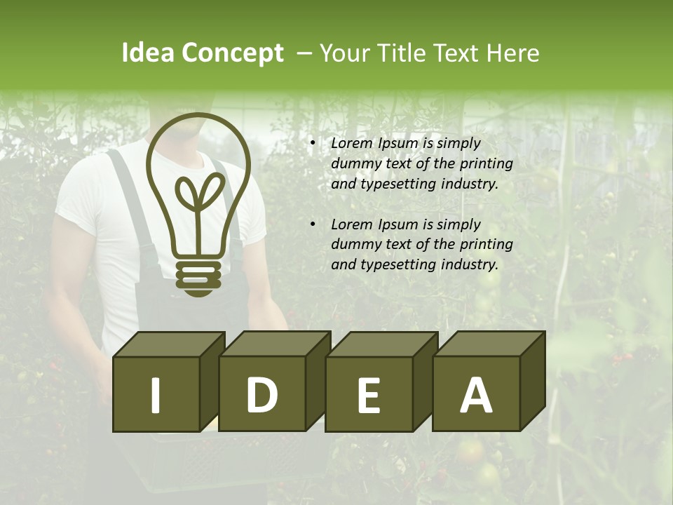 Man Sell Vegetable PowerPoint Template