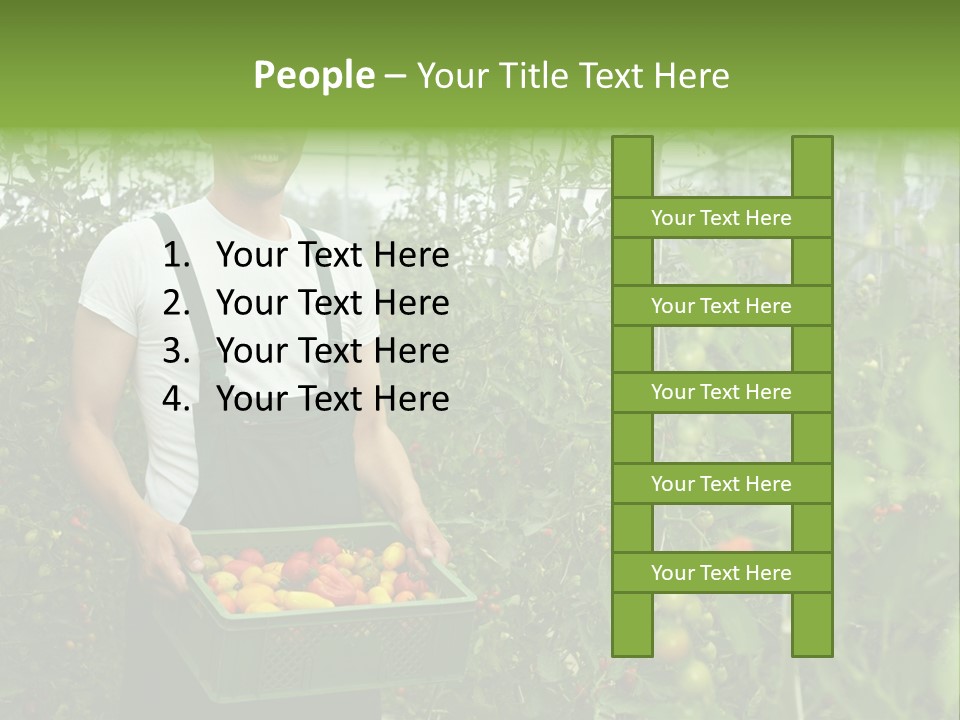 Man Sell Vegetable PowerPoint Template