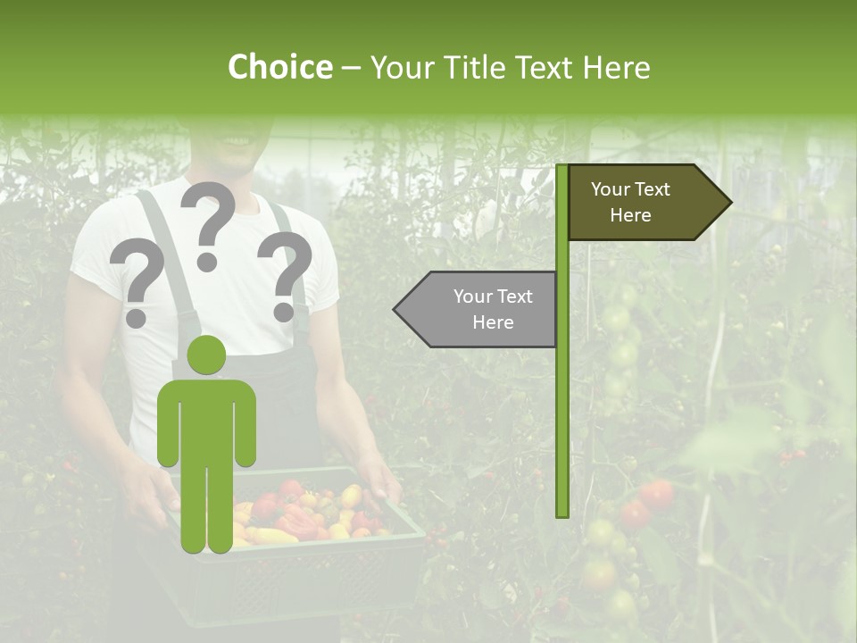 Man Sell Vegetable PowerPoint Template