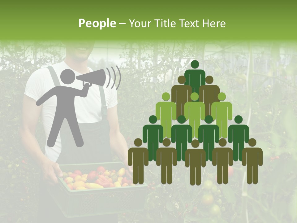 Man Sell Vegetable PowerPoint Template