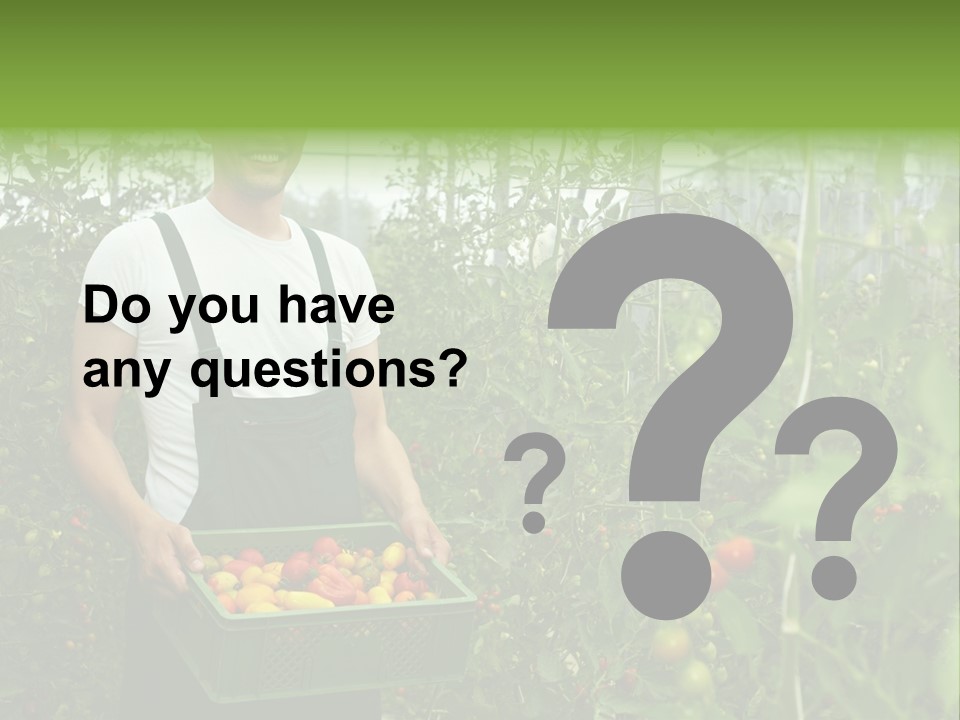 Man Sell Vegetable PowerPoint Template