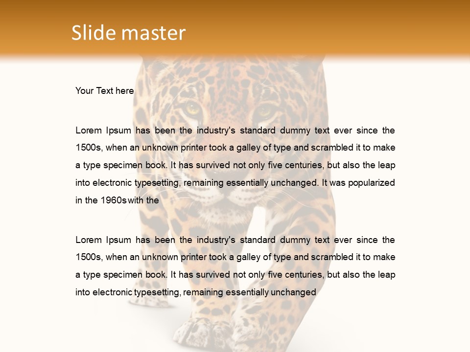 Front Animal Strength PowerPoint Template