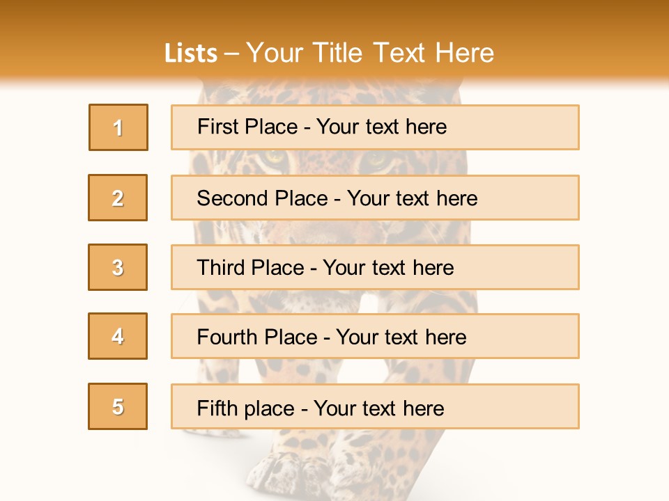 Front Animal Strength PowerPoint Template