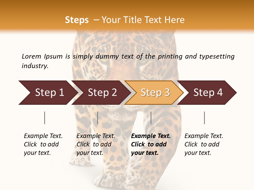 Front Animal Strength PowerPoint Template