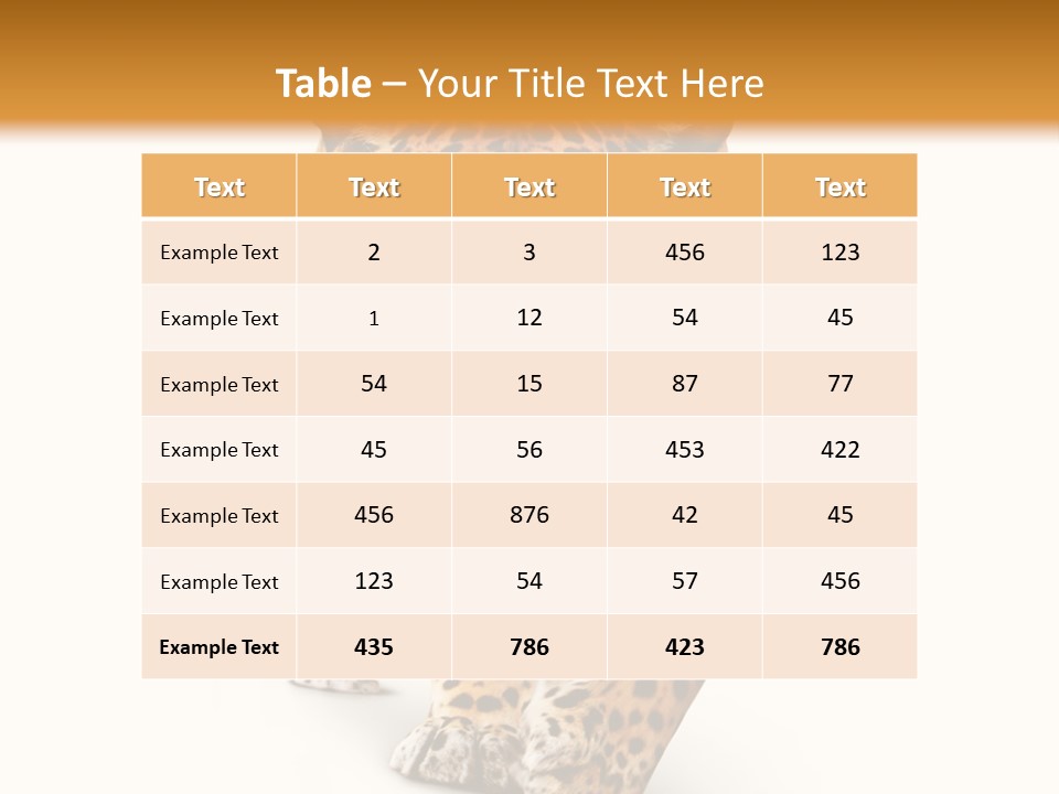 Front Animal Strength PowerPoint Template