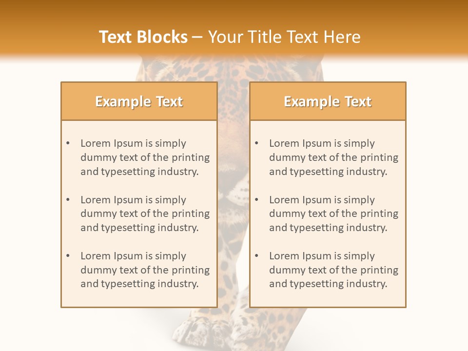 Front Animal Strength PowerPoint Template