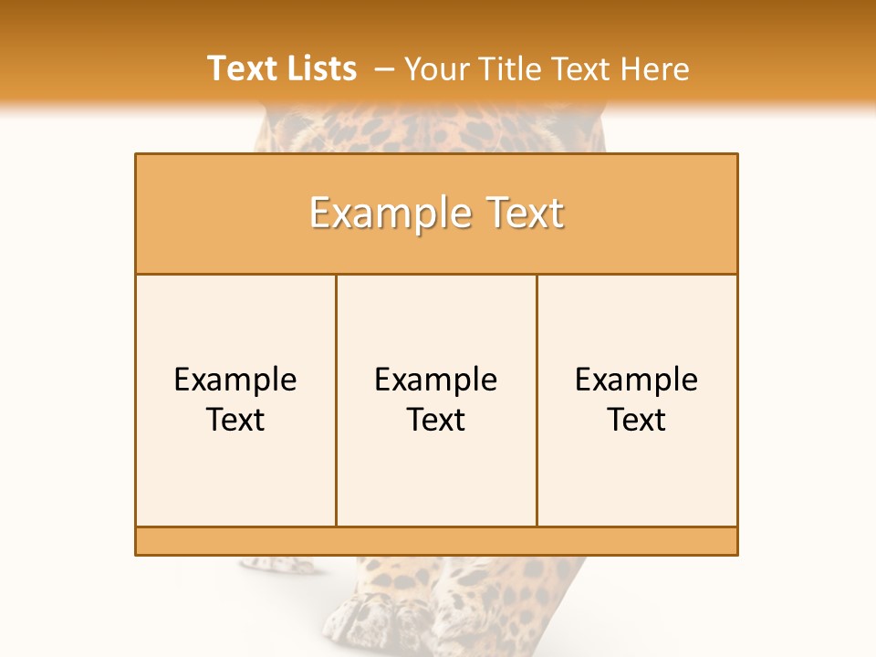 Front Animal Strength PowerPoint Template