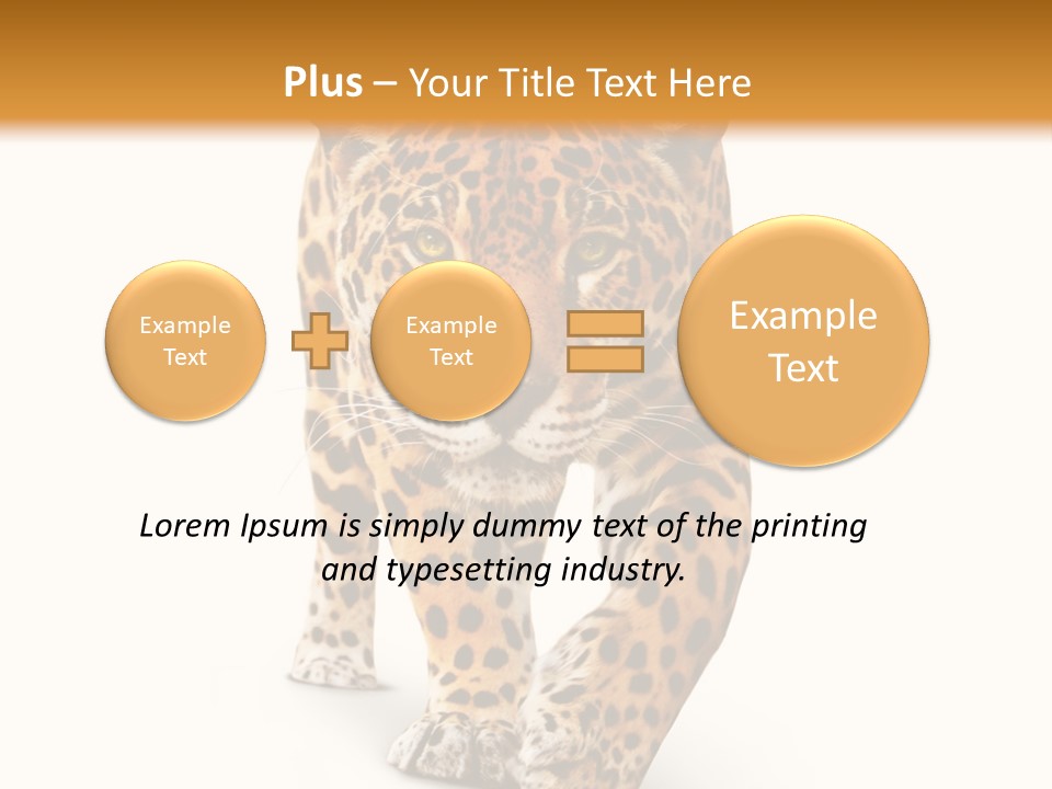 Front Animal Strength PowerPoint Template