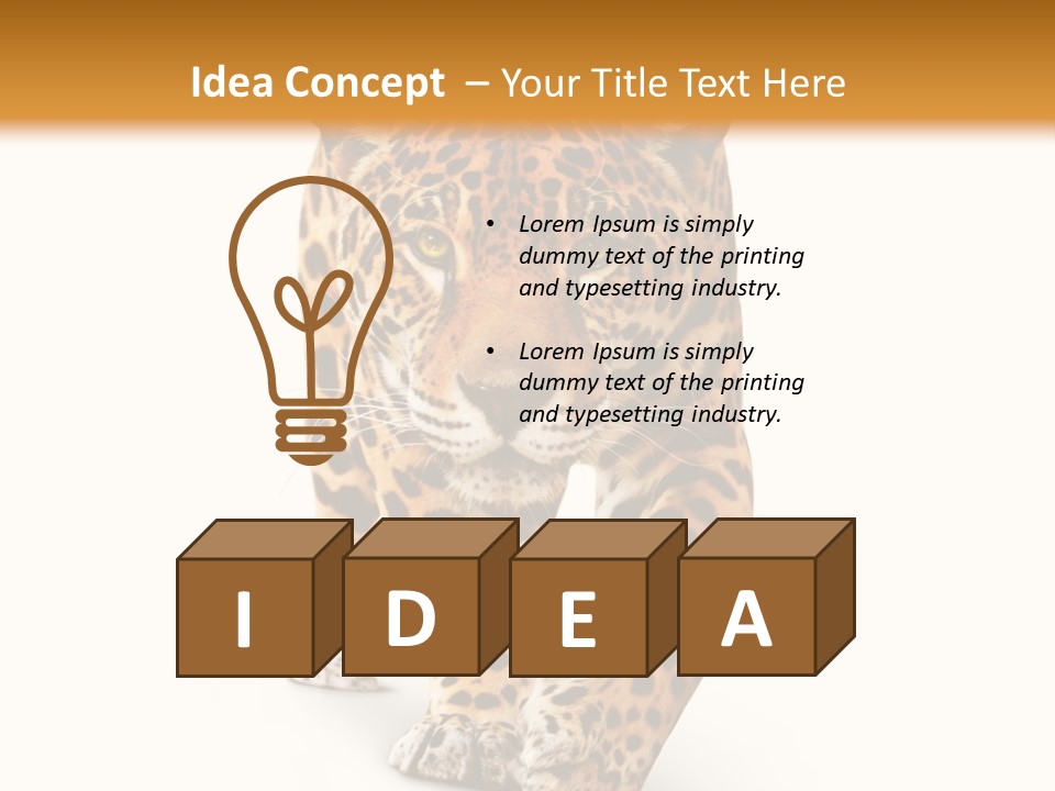 Front Animal Strength PowerPoint Template