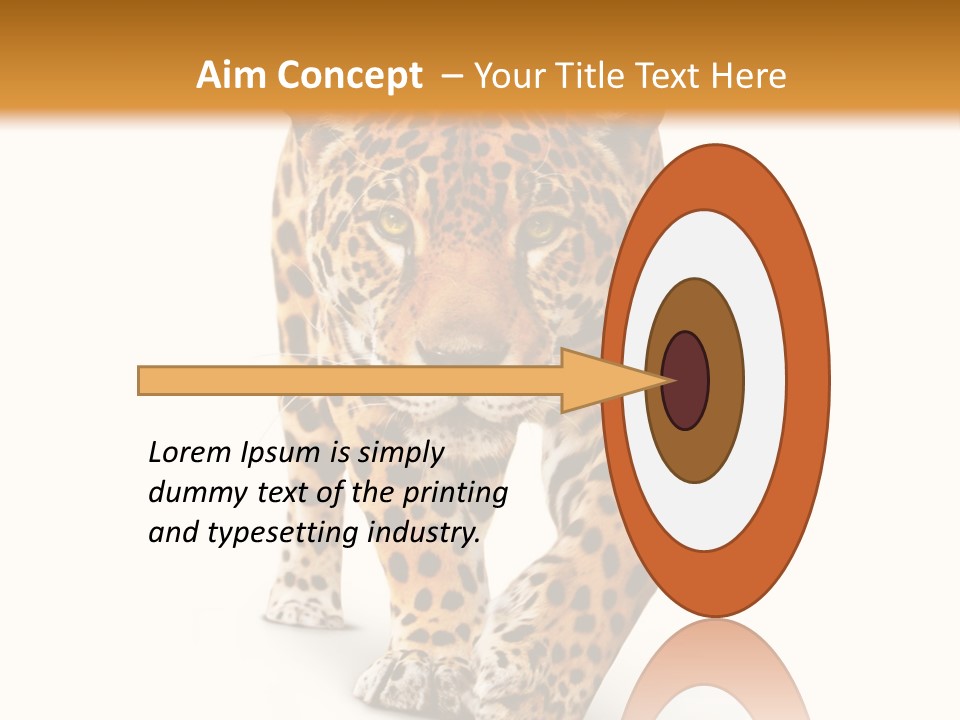 Front Animal Strength PowerPoint Template