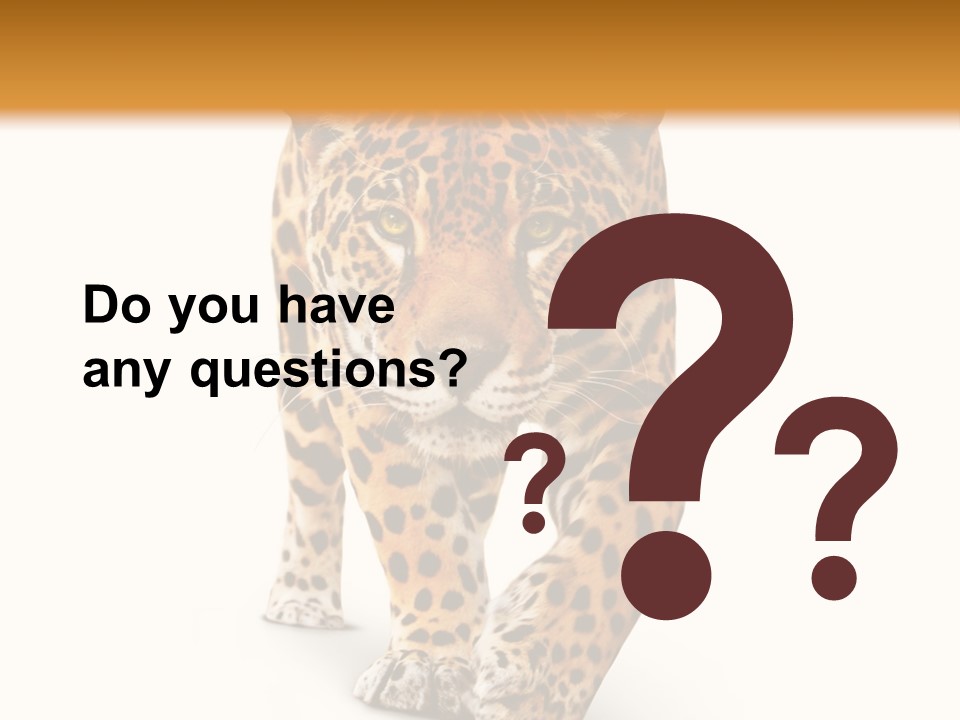 Front Animal Strength PowerPoint Template