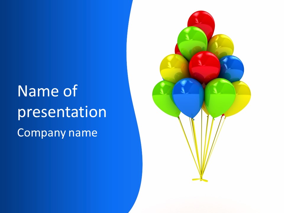 Celebration Helium Bunch PowerPoint Template