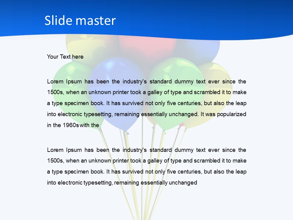 Celebration Helium Bunch PowerPoint Template