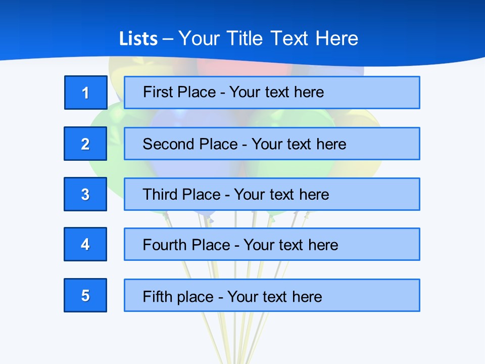 Celebration Helium Bunch PowerPoint Template