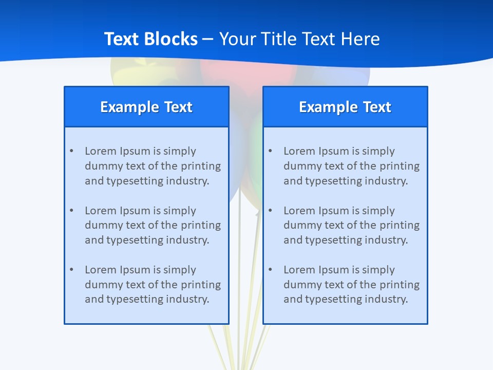 Celebration Helium Bunch PowerPoint Template
