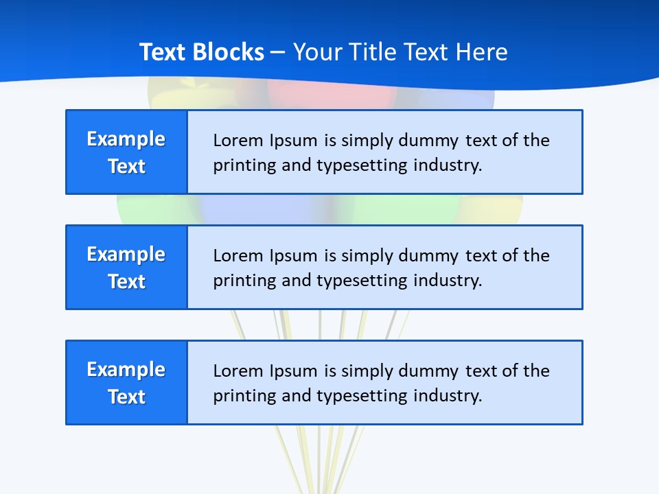 Celebration Helium Bunch PowerPoint Template