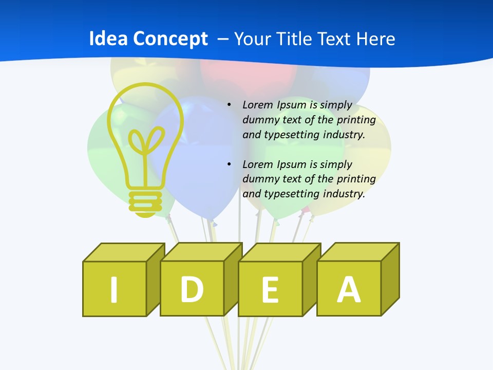 Celebration Helium Bunch PowerPoint Template