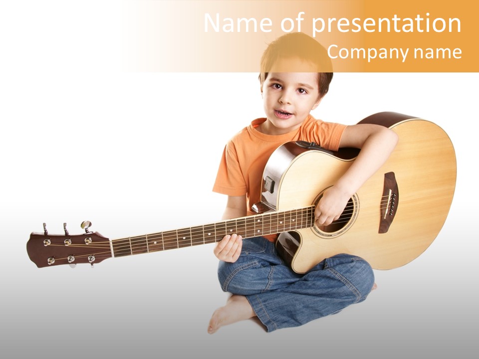 Melody Cute Kid PowerPoint Template