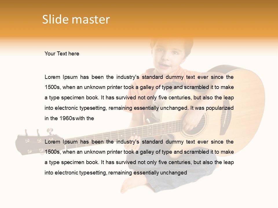 Melody Cute Kid PowerPoint Template