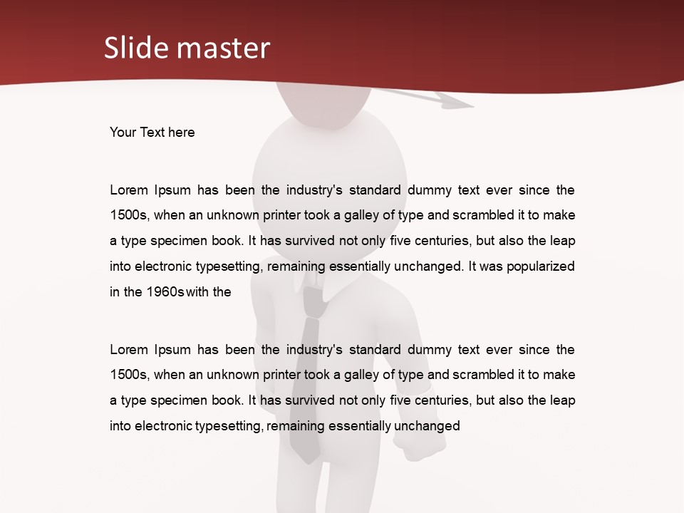 White Center Illustration PowerPoint Template