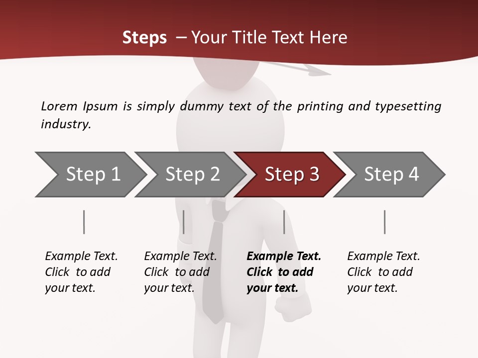 White Center Illustration PowerPoint Template