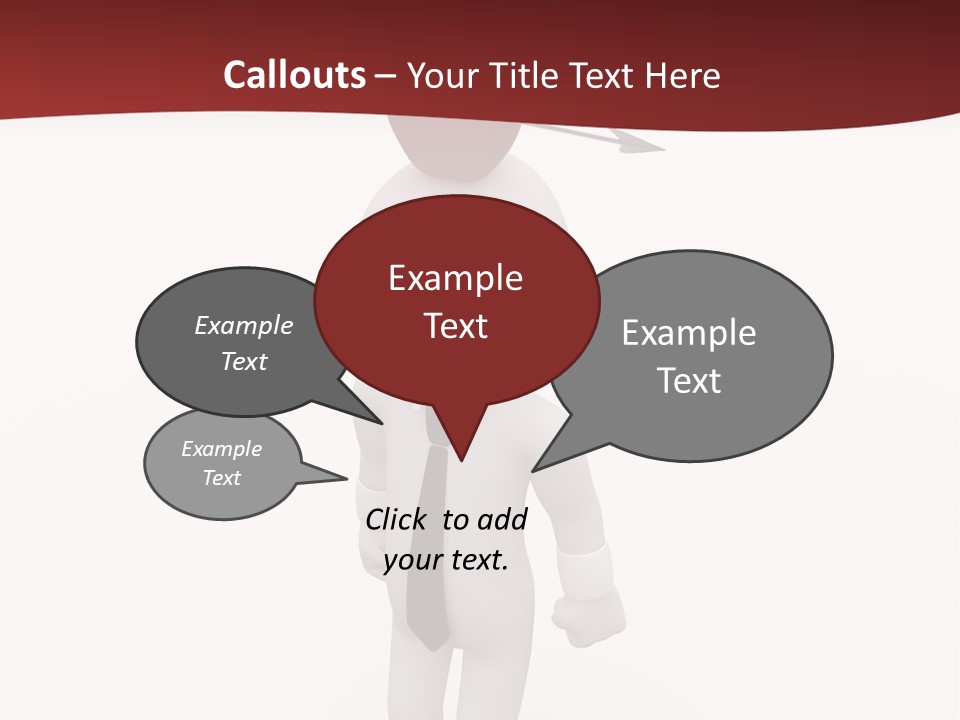 White Center Illustration PowerPoint Template