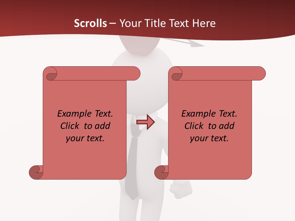 White Center Illustration PowerPoint Template