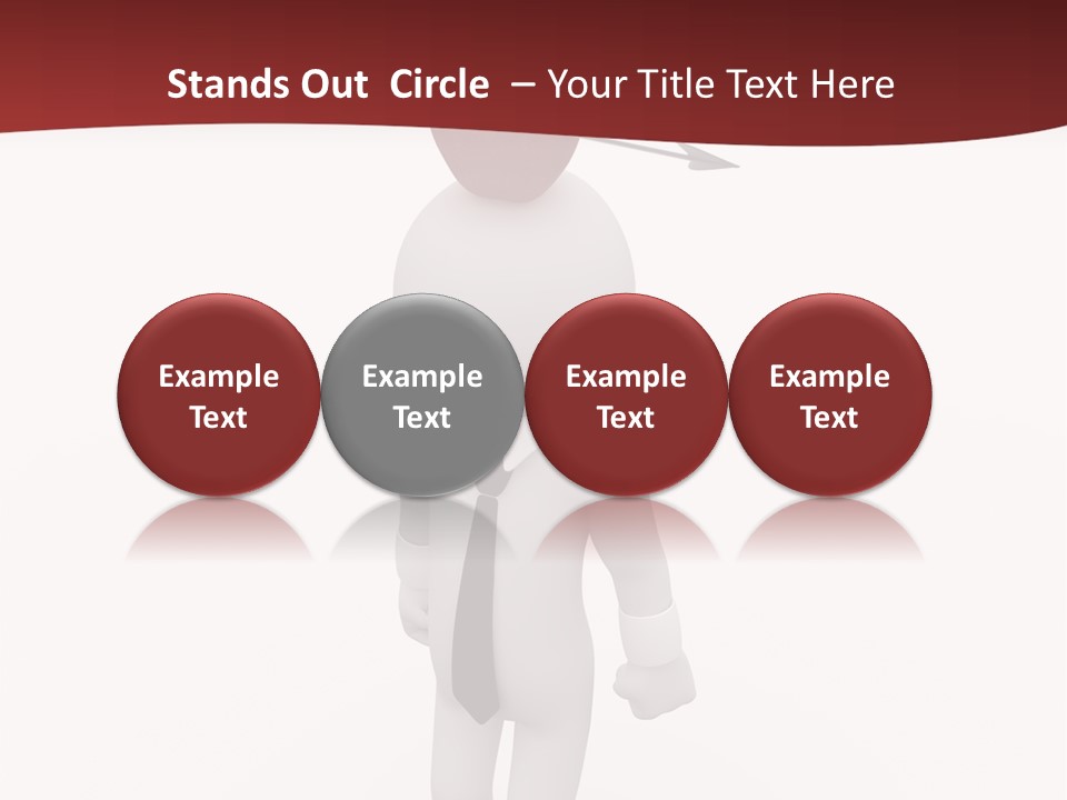 White Center Illustration PowerPoint Template