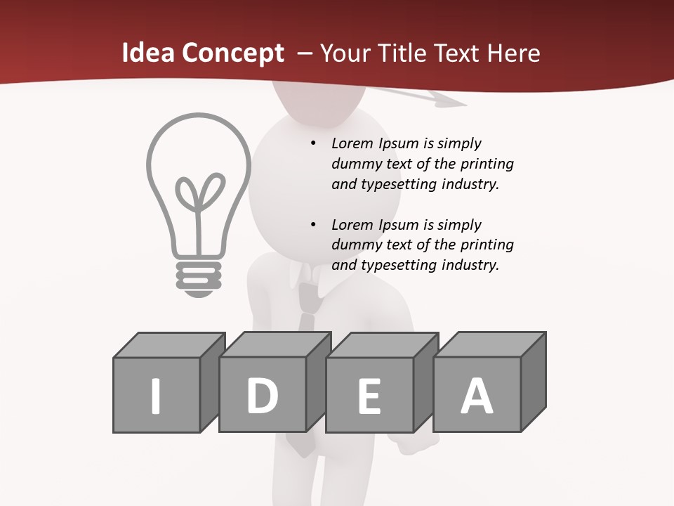 White Center Illustration PowerPoint Template