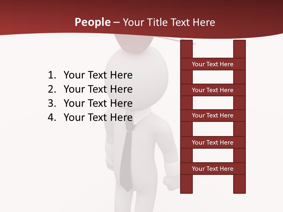 White Center Illustration PowerPoint Template