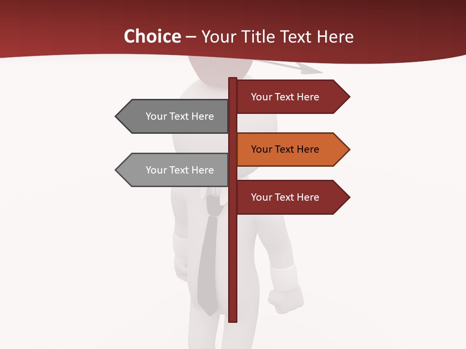 White Center Illustration PowerPoint Template