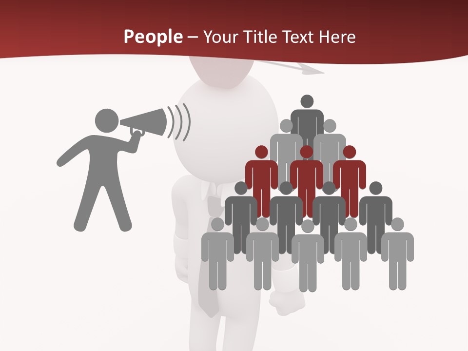 White Center Illustration PowerPoint Template