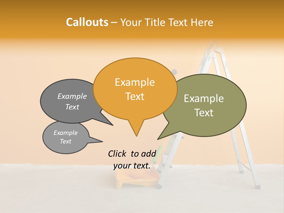 Art Bucket House PowerPoint Template