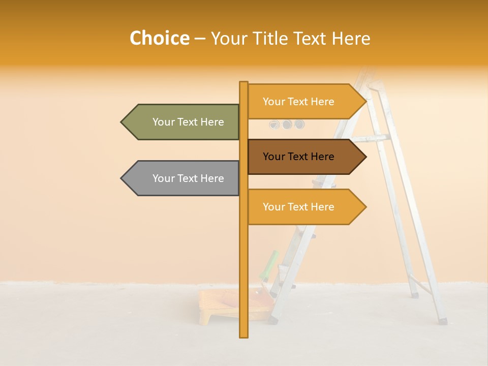 Art Bucket House PowerPoint Template