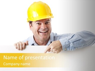 Professional Contractor Smiling PowerPoint Template