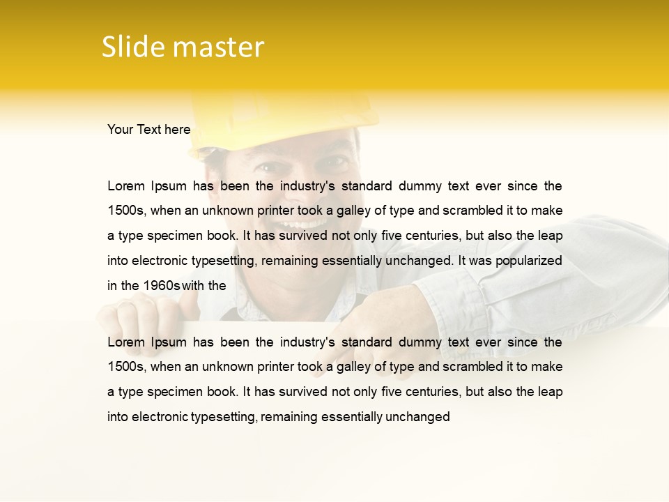 Professional Contractor Smiling PowerPoint Template