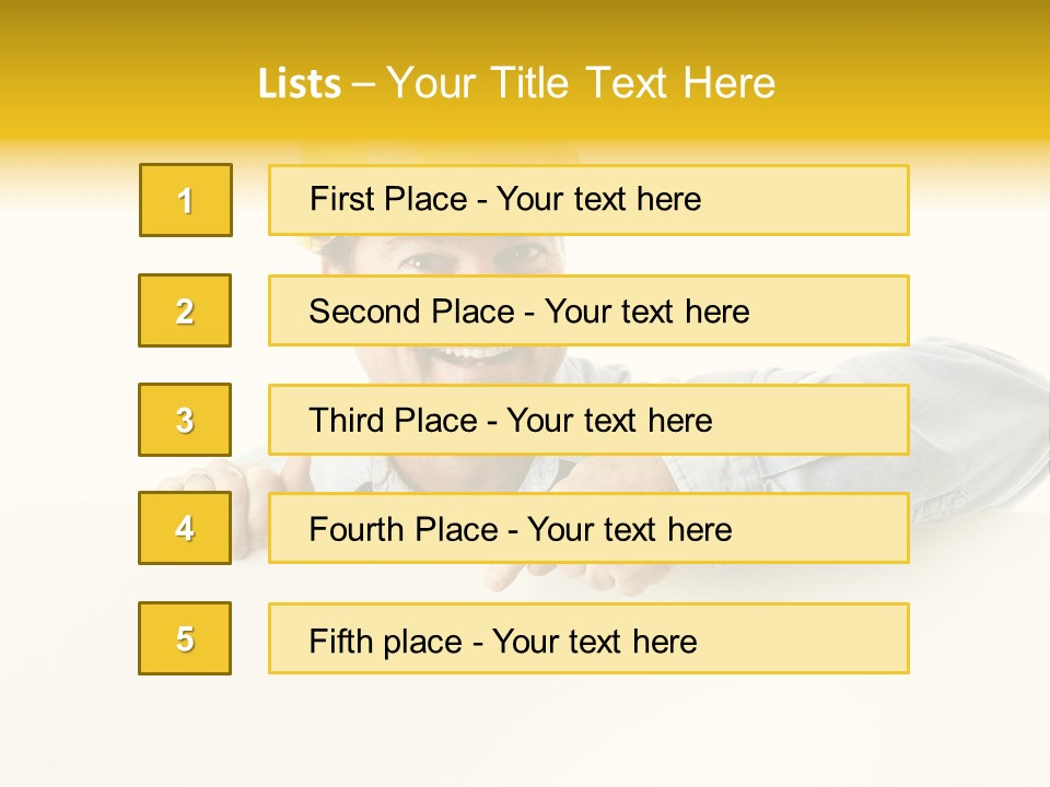 Professional Contractor Smiling PowerPoint Template