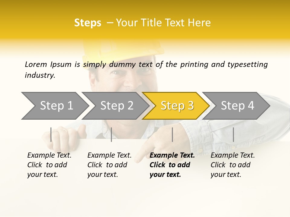 Professional Contractor Smiling PowerPoint Template