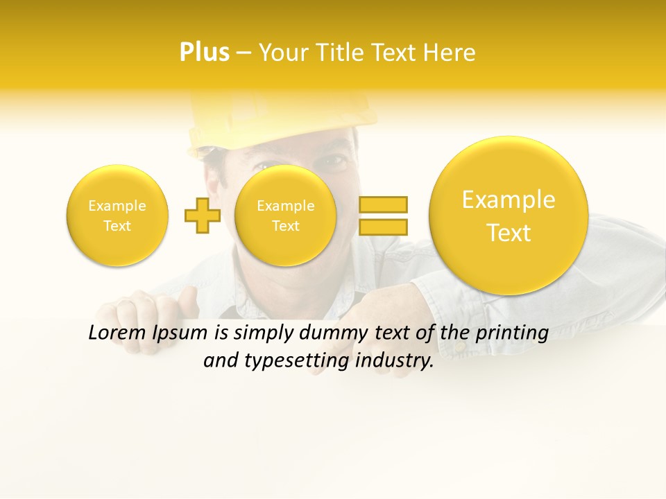 Professional Contractor Smiling PowerPoint Template