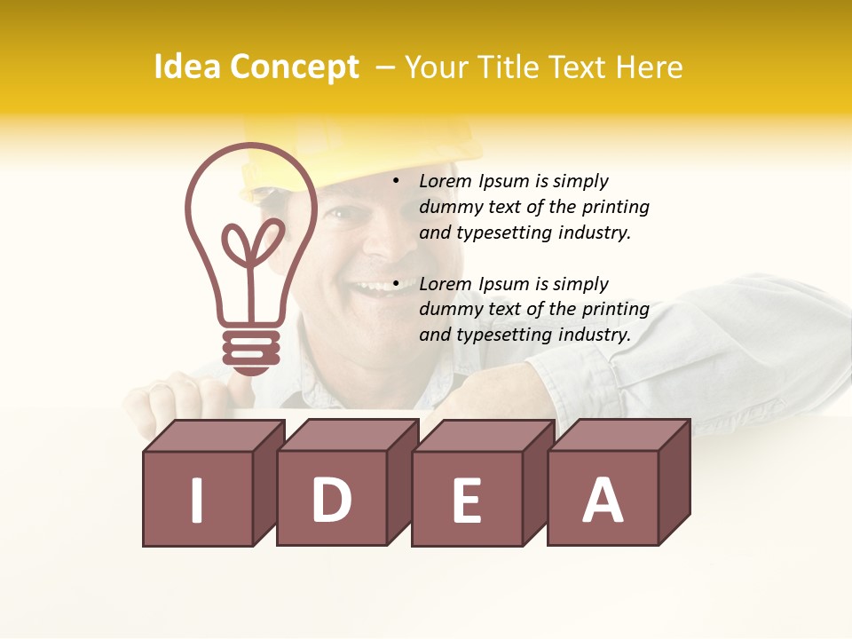 Professional Contractor Smiling PowerPoint Template