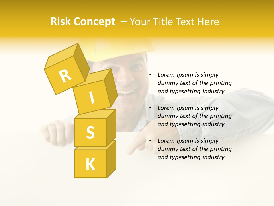 Professional Contractor Smiling PowerPoint Template