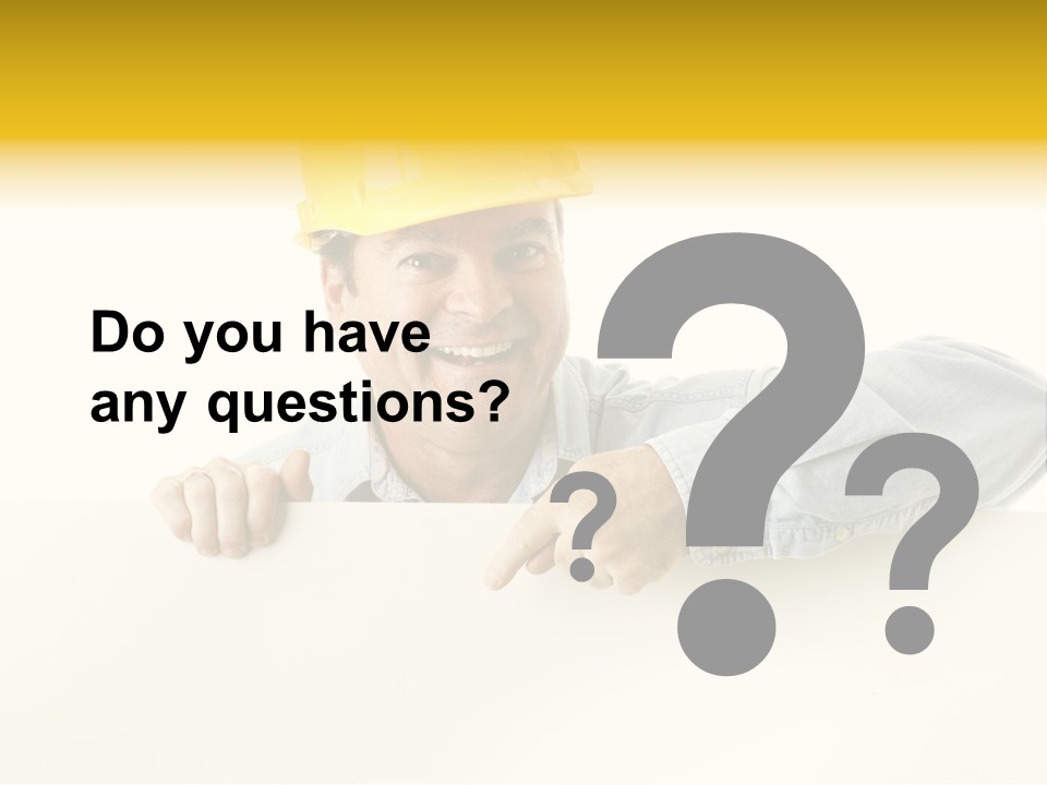 Professional Contractor Smiling PowerPoint Template