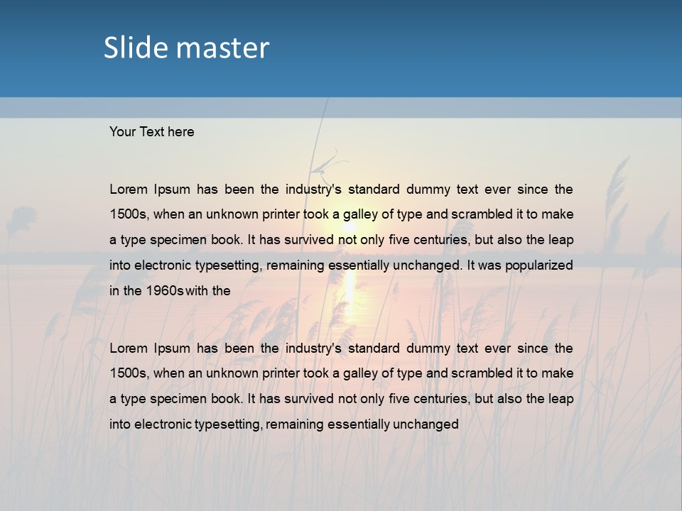 Nature Blue Beauty PowerPoint Template