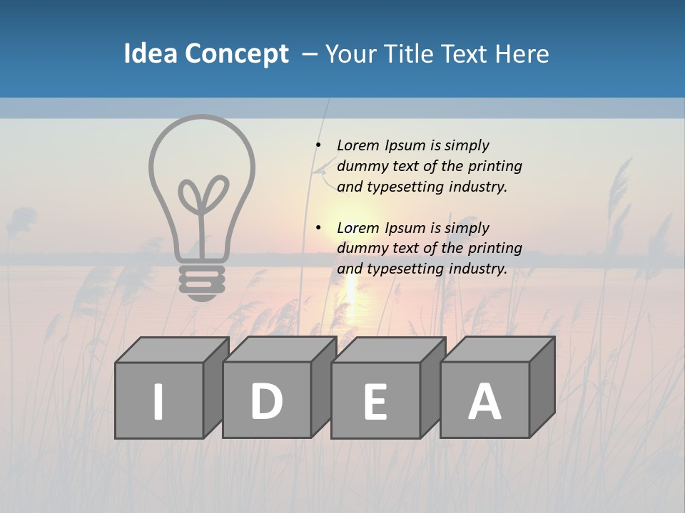 Nature Blue Beauty PowerPoint Template