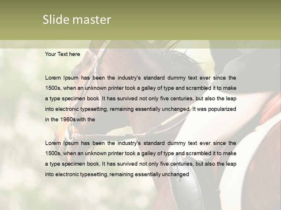 Exhibition Event Saddle PowerPoint Template