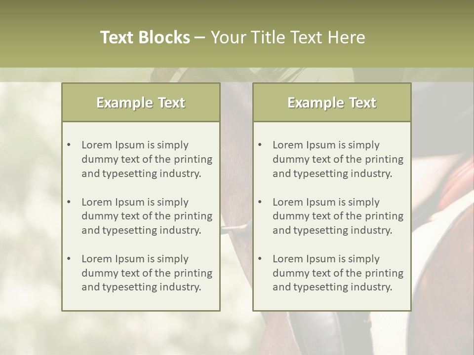 Exhibition Event Saddle PowerPoint Template