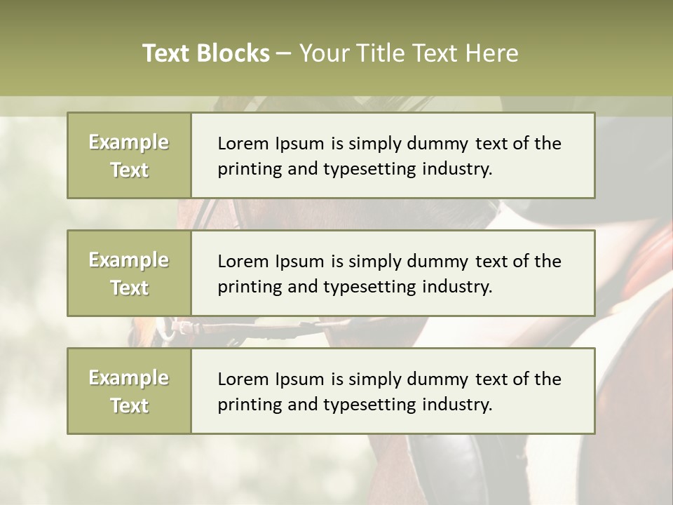 Exhibition Event Saddle PowerPoint Template